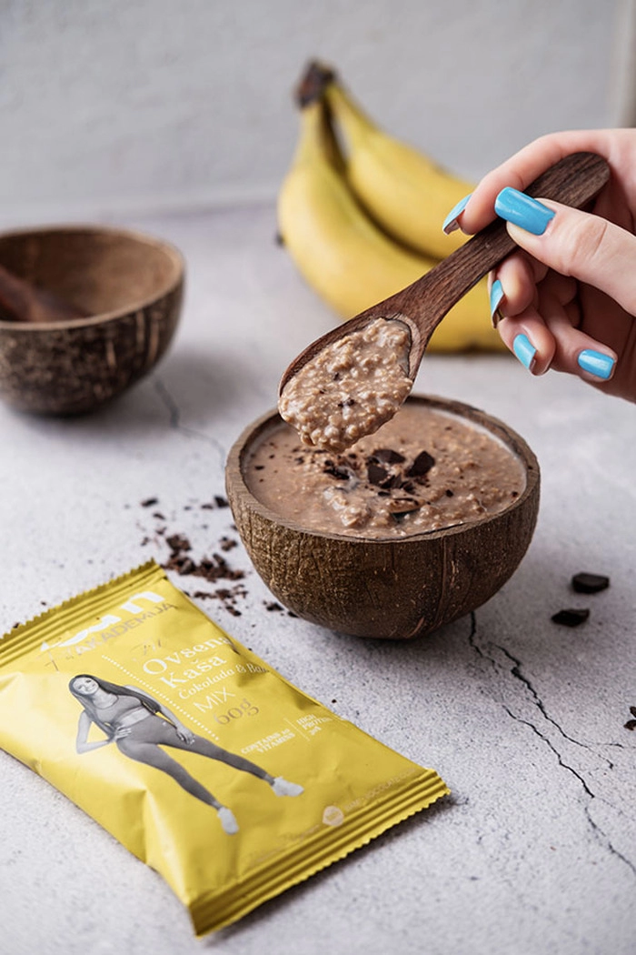 Zobena kaša, čokolada i banana, 60 g