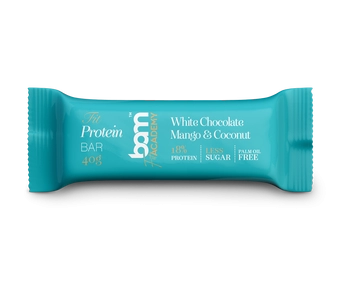 Proteinska pločica, bijela čokolada, mango i kokos