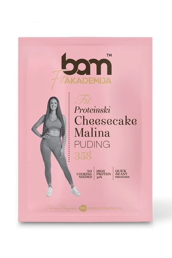 Proteinski puding Raspberry Cheesecake, sa zaslađivačem
