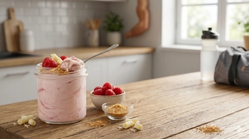 Proteinski puding Raspberry Cheesecake, sa zaslađivačem