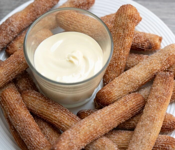 churros od vanilije s bijelom cokoladom