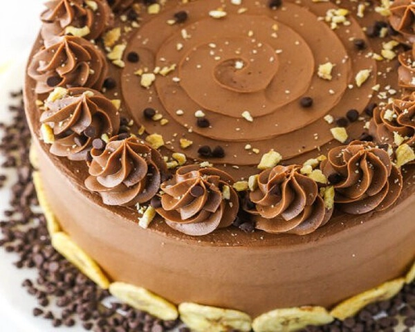 torta od tri vrste cokolade s bananama