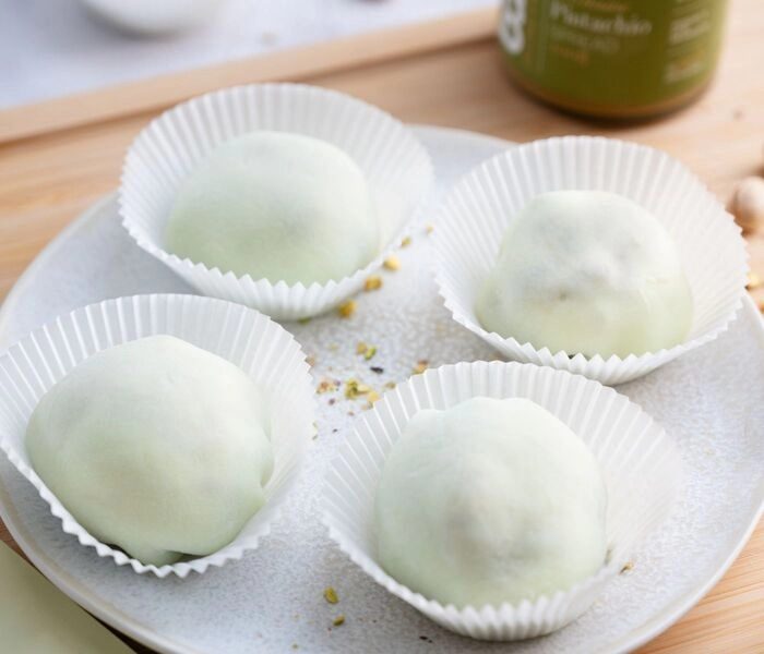 sladoled mochi s bam namazom od pistacija